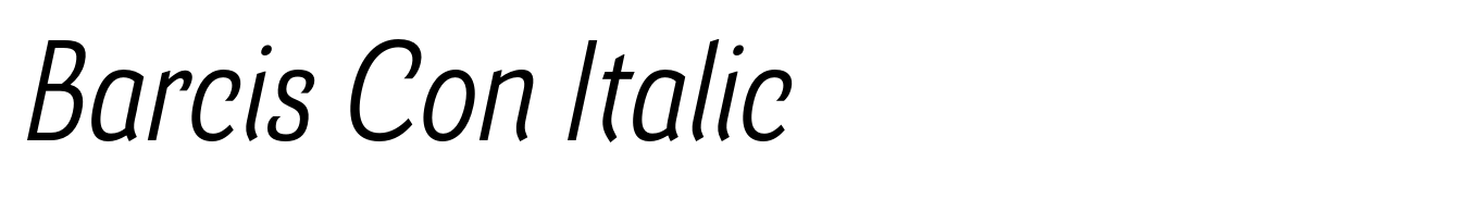 Barcis Con Italic